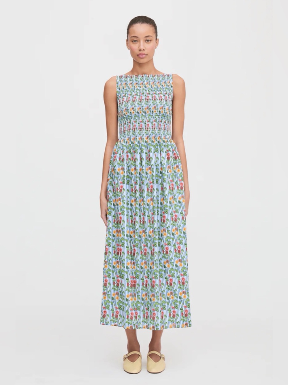 Hill House Cosima Geranium Stripe Nap Dress - size medium